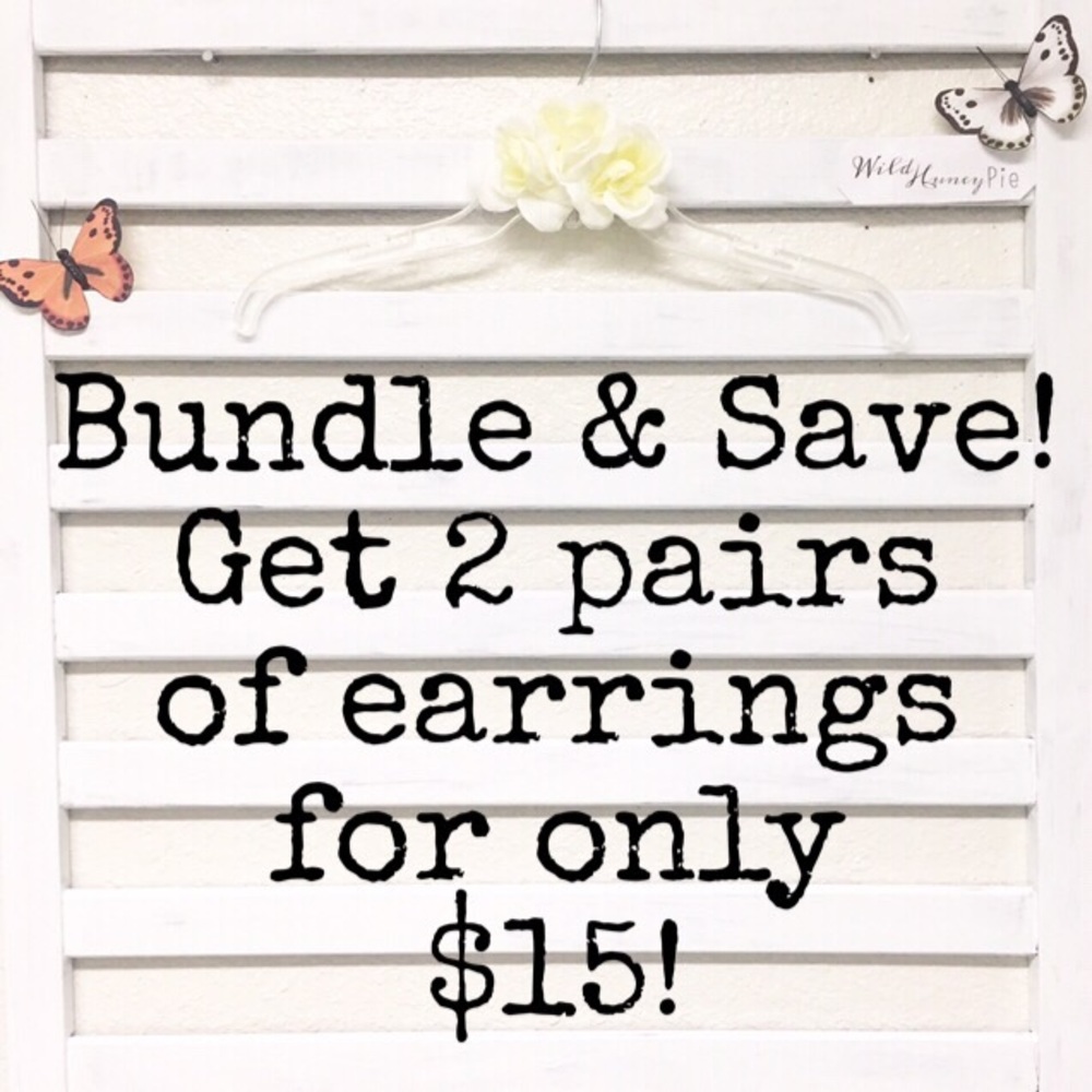 Get 2 pairs of earrings for only $15!